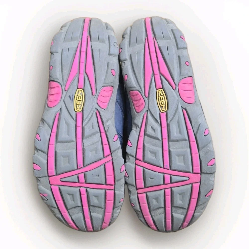 Keen Waterproof Hiking Boots Youth Size 5 Blue Gray‎ Pink Outdoor Nature